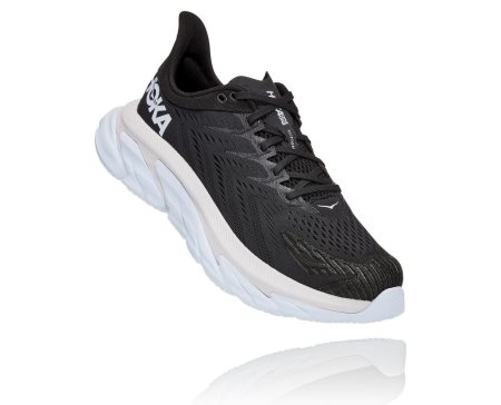 Hoka One One Clifton Edge Moški Road Tekaški Čevlji Črna / Bela SI-329741V